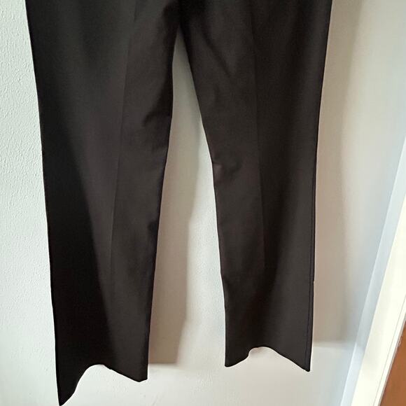 Alfani Trouser Leg Dress Pants Deep Black Silver Tone Circular Belt Buckle Sz 4 - Picture 6 of 16